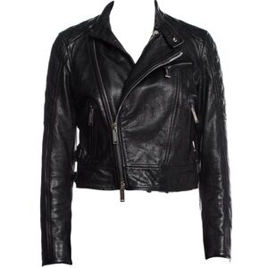DSQUARED2 Black Quilted Women's Leather Jacket